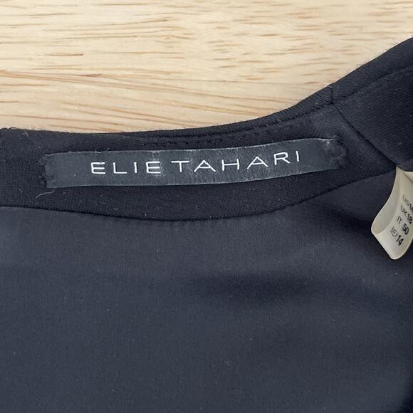 Elie Tahari Black Sheath Dress Button Down Office Business Minimalist Size 14 - Picture 4 of 10